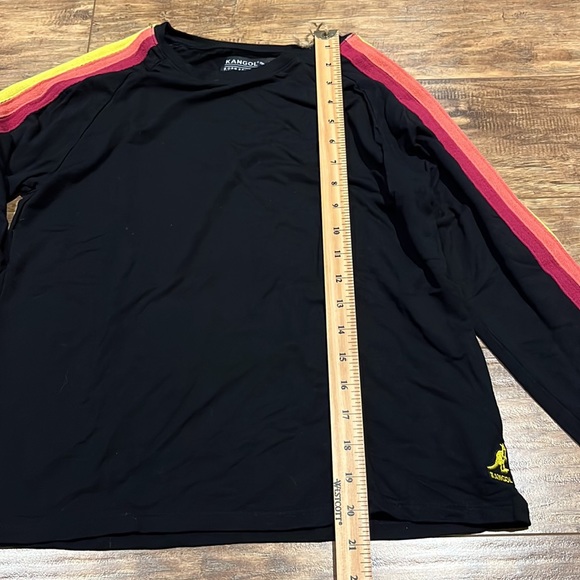Kangol black long sleeve with rainbow striped sleeves - Picture 6 of 10